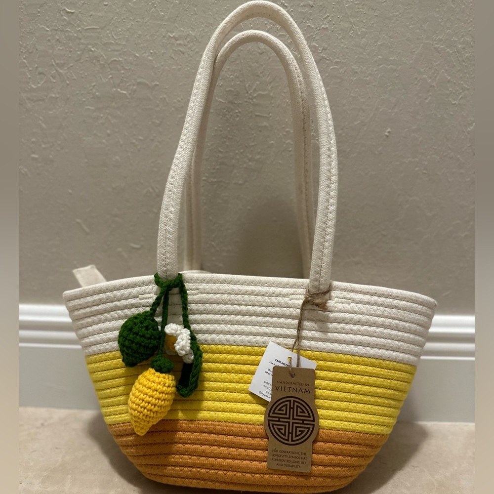 Handcrafted in Vietnam Lemon handbag